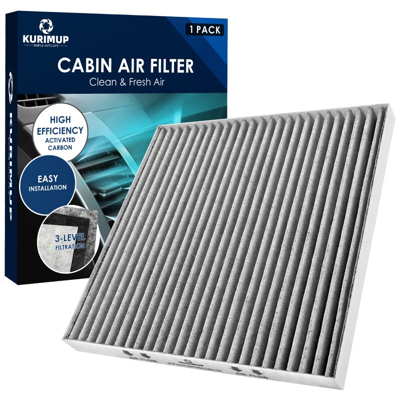 KURIMUP Premium Cabin Air Filter with Activated Carbon,Replacement for CF10374(CP374), Fit for Toyota Tacoma (2005-2021)/Dodge Dart (2013-2016)/Pontiac Vibe (2003-2008). - Image 1